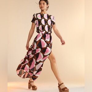💵 NWT | Cynthia Rowley Geometric Cotton Voile Maxi Skirt
